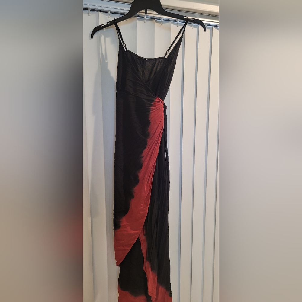 Express Black and Red Maxi Dress